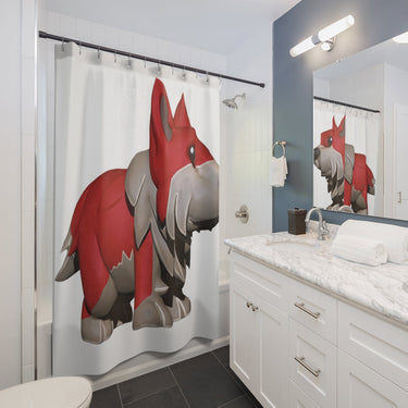 Red Dog Shower Curtains